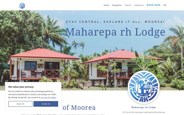 Screenshot of maharepalodge.com