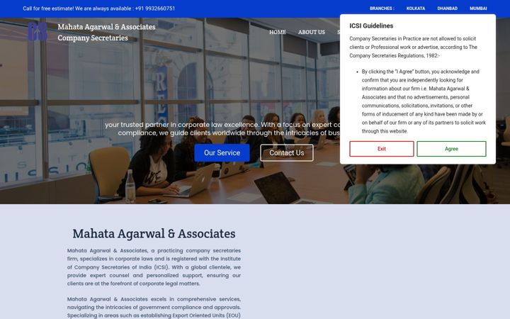 Screenshot of mahataagarwal.com