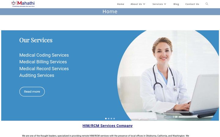 Screenshot of mahathihealthcare.com