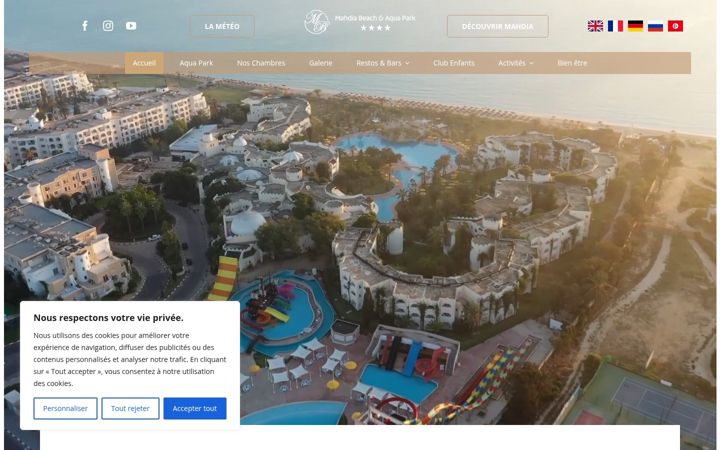Screenshot of mahdia-beach.com