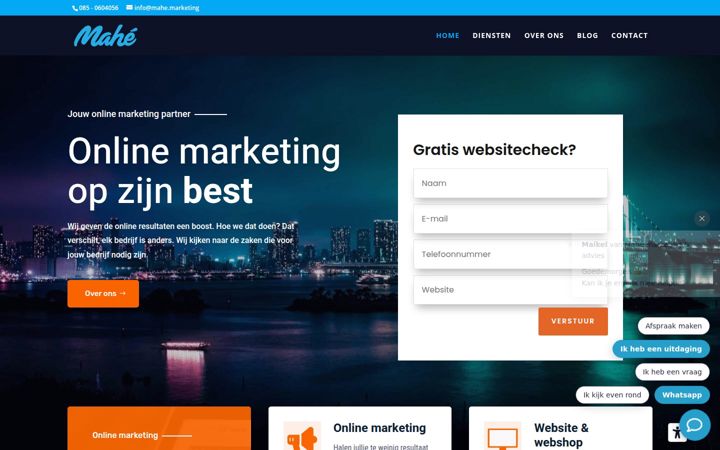 Screenshot of mahe.marketing