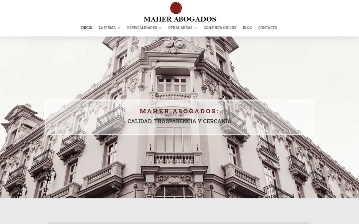 Screenshot of maherabogados.es
