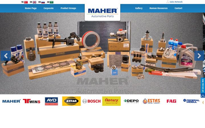 Screenshot of maherauto.com