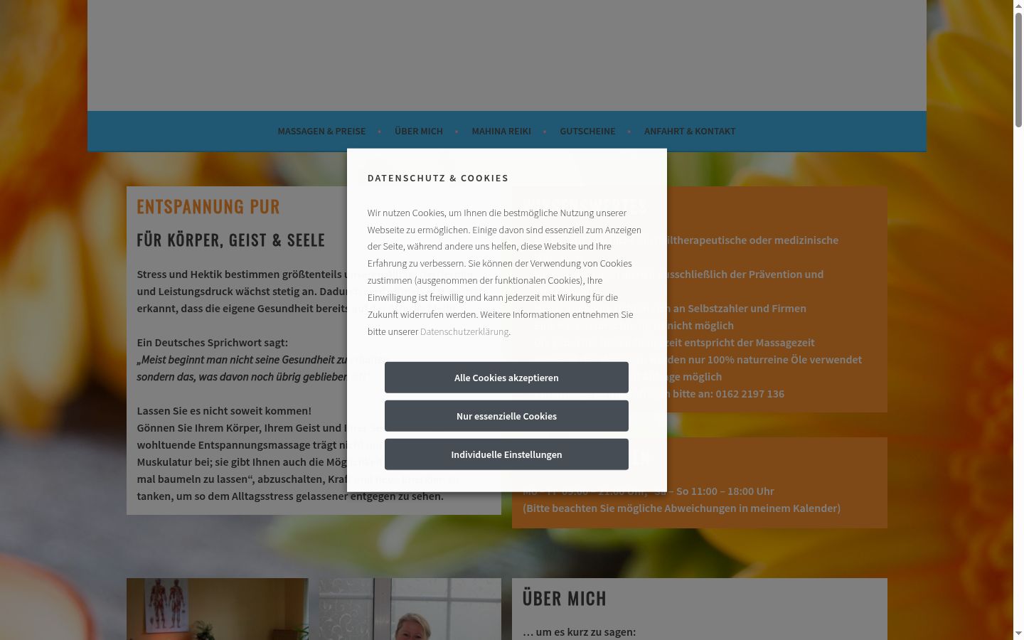 Screenshot tal-banner tal-kunsens muri qabel kwalunkwe interazzjoni