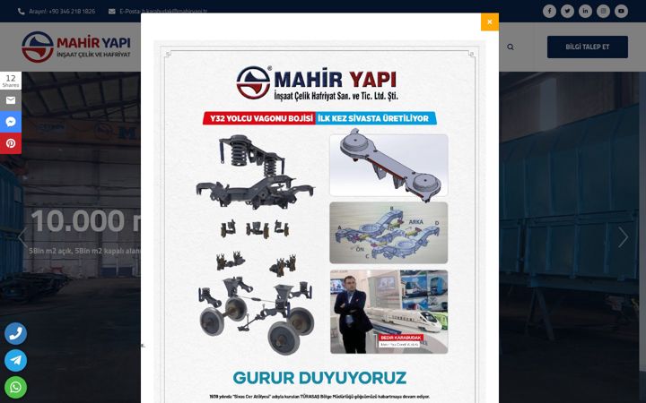 Screenshot of mahiryapi.com