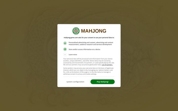 Screenshot of mahjong-game.com