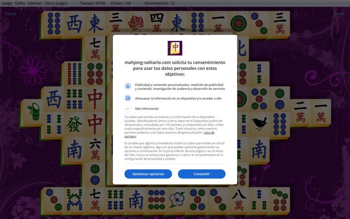 Screenshot of mahjong-solitario.com
