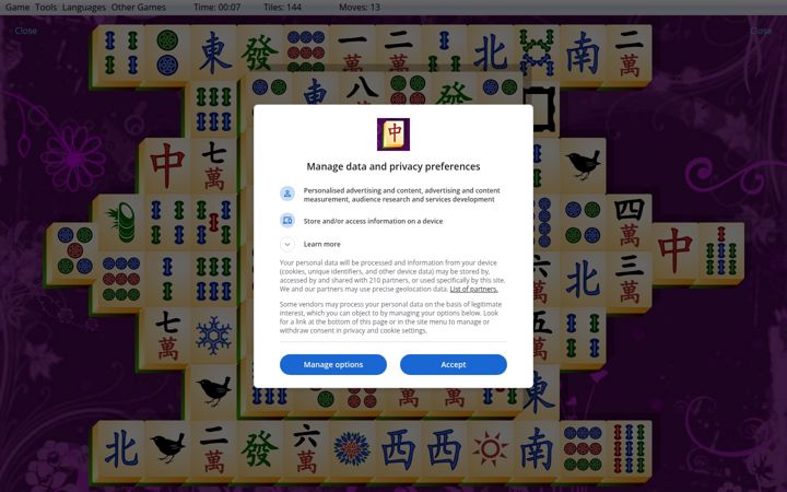 Screenshot of mahjong.ooo