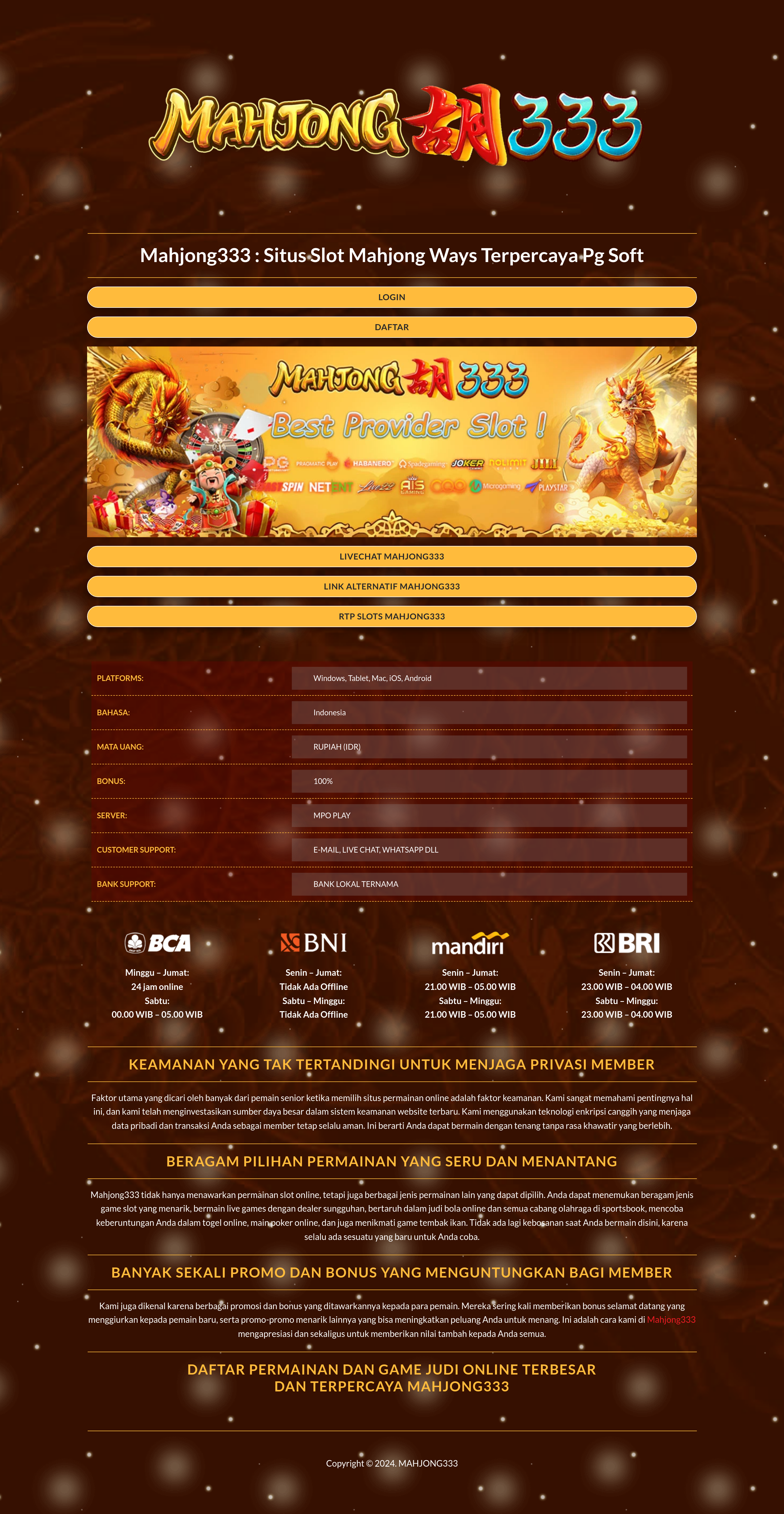 Screenshot of mahjong333indo.com