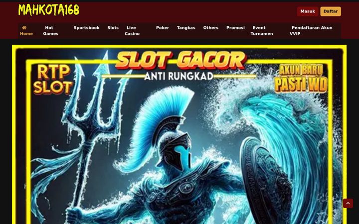 Screenshot of mahkota168.net