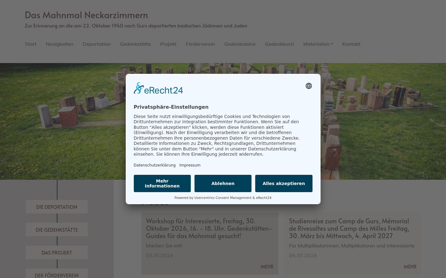 Screenshot tal-banner tal-kunsens muri qabel kwalunkwe interazzjoni