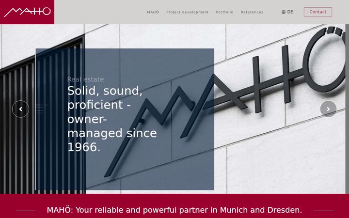 Screenshot of mahoe.eu