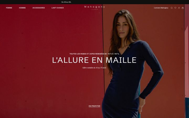 Screenshot of mahogany-cachemire.fr