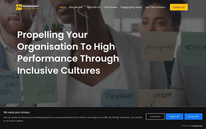 Screenshot of mahoganyinclusionpartners.com
