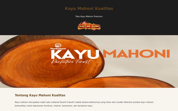 Screenshot of mahoni8.net