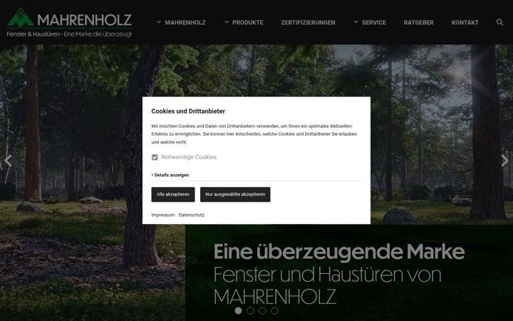 Screenshot of mahrenholz.de
