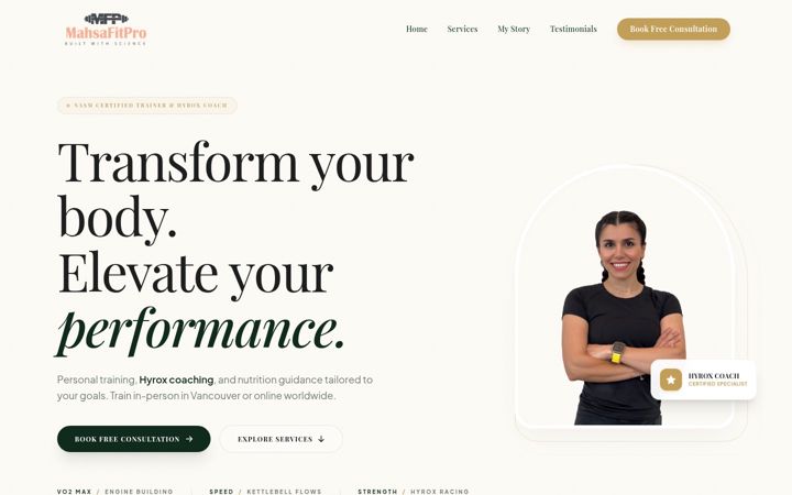 Screenshot of mahsafitpro.com