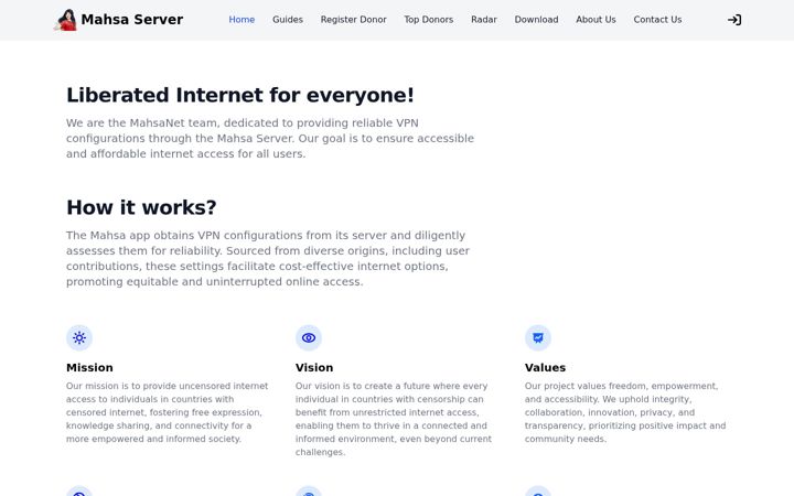Screenshot of mahsaserver.com