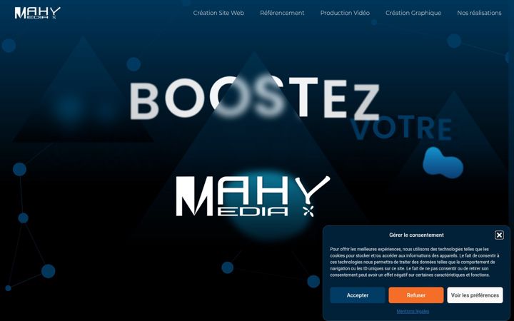 Screenshot of mahymedia.fr