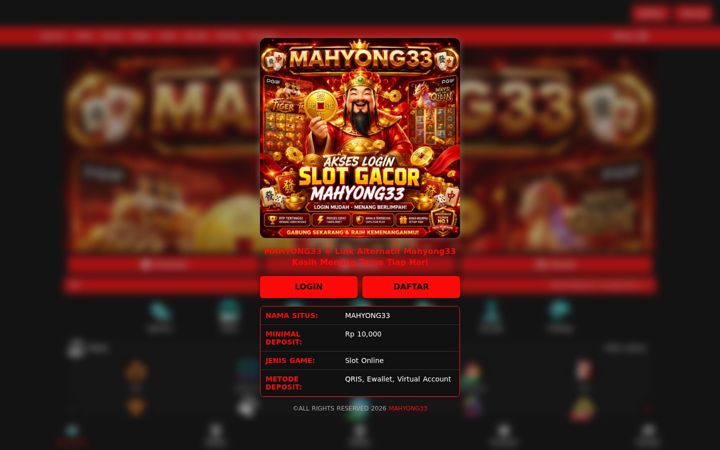 Screenshot of mahyong33.com
