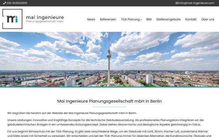Screenshot of mai-ingenieure.com