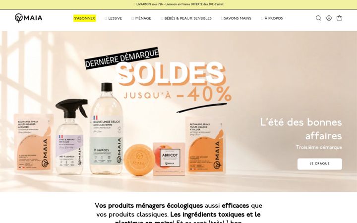 Screenshot van maia-home.fr