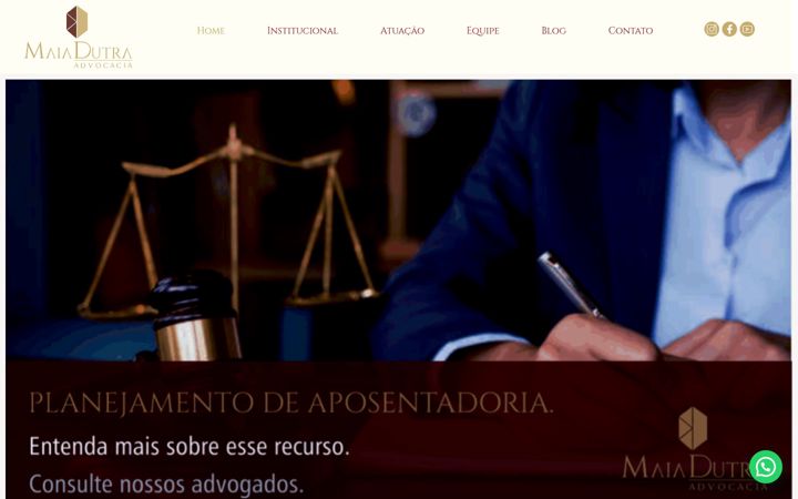 Screenshot of maiadutra.adv.br