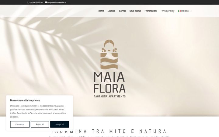 Screenshot of maiaflorataormina.it
