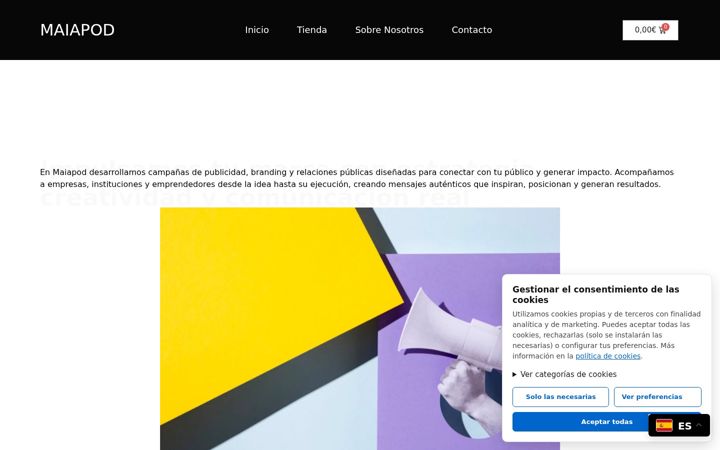 Screenshot of maiapod.es
