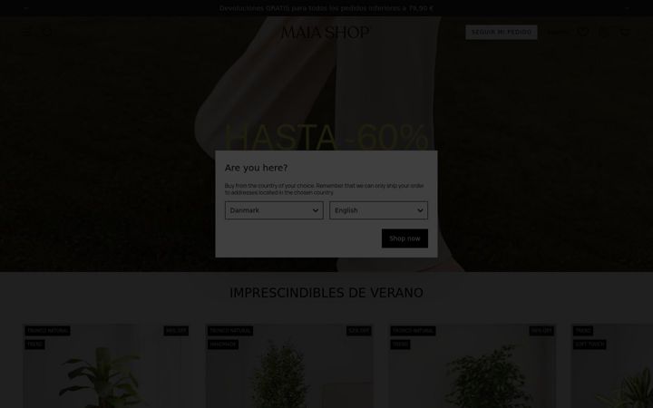 Screenshot of maiashop.es
