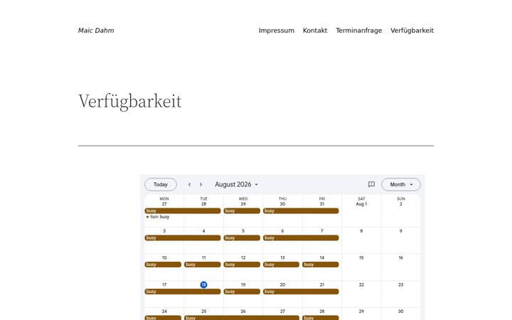 Screenshot of maic-dahm.de