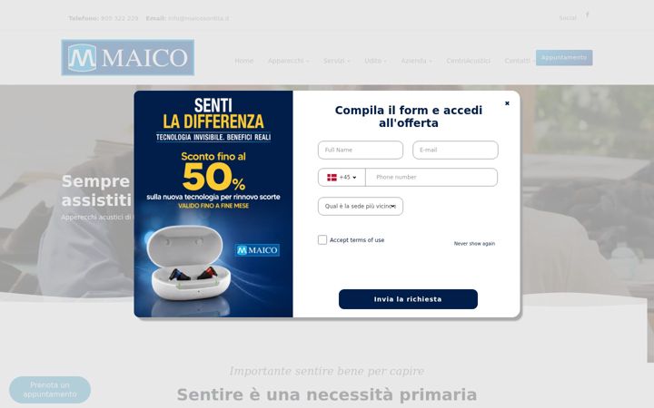 Screenshot of maicosordita.it
