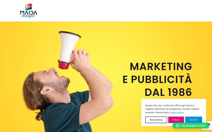 Screenshot of maidainsegne.com