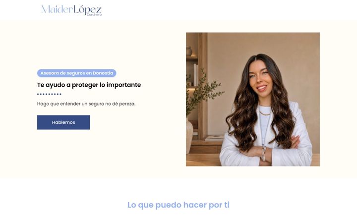 Screenshot of maiderlopezcorchero.com