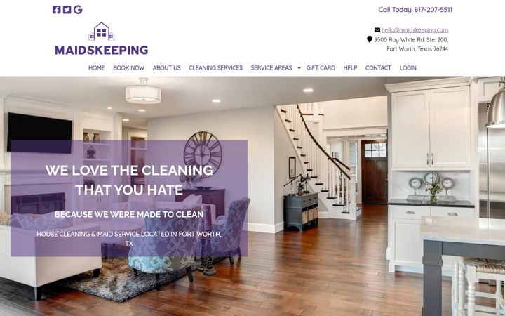 Screenshot of maidskeeping.com