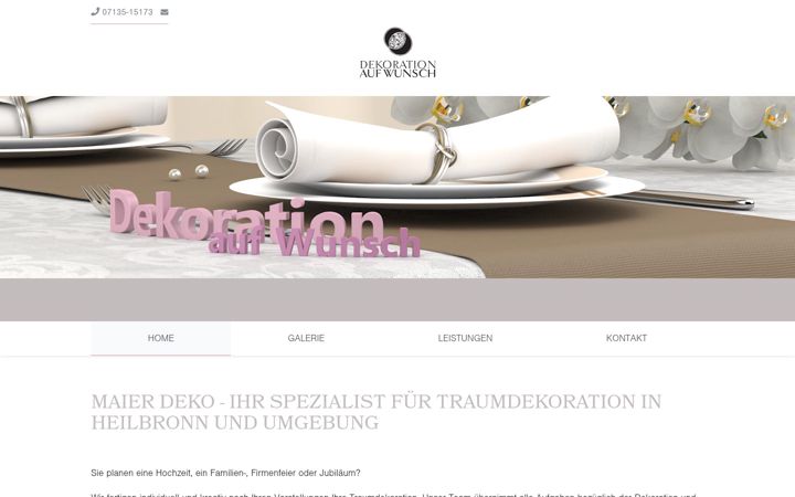 Screenshot of maier-deko.de