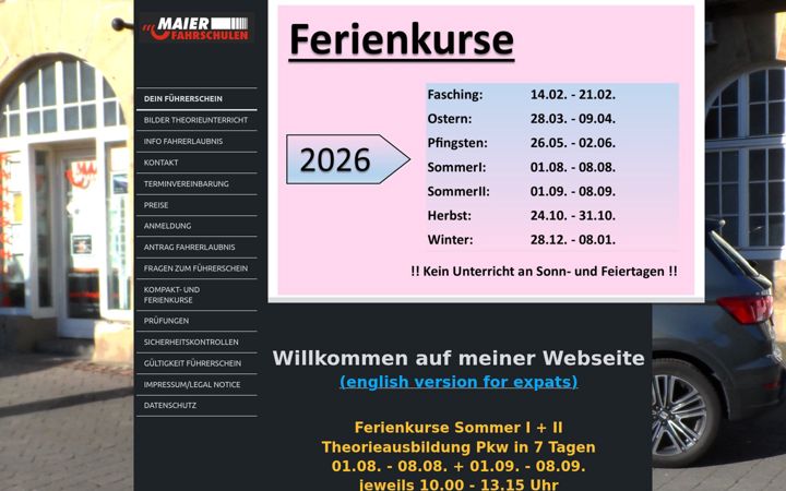 Screenshot of maier-fahrschulen.de