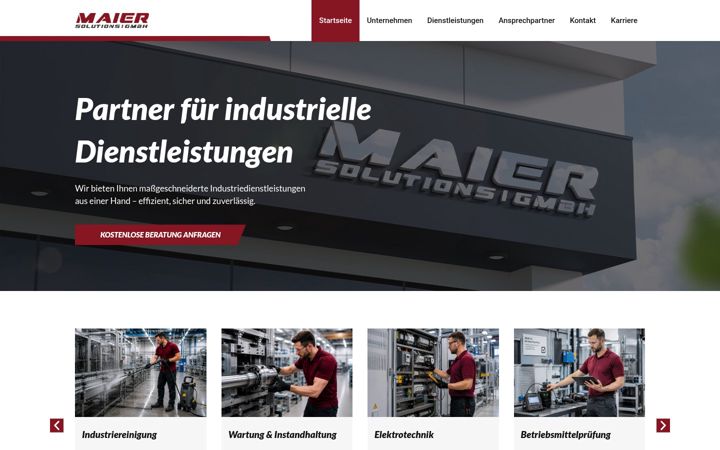 Screenshot of maier-solutions.net
