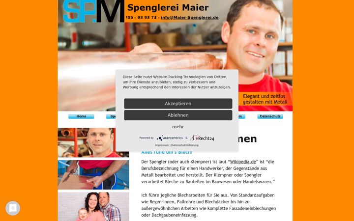 Screenshot of maier-spenglerei.de
