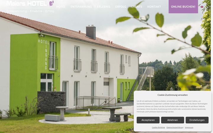 Screenshot of maiers-hotel-parsberg.de