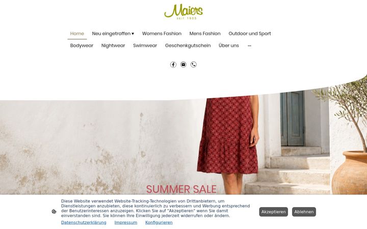 Screenshot of maiers-mode.de