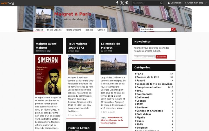 Screenshot of maigret-paris.fr