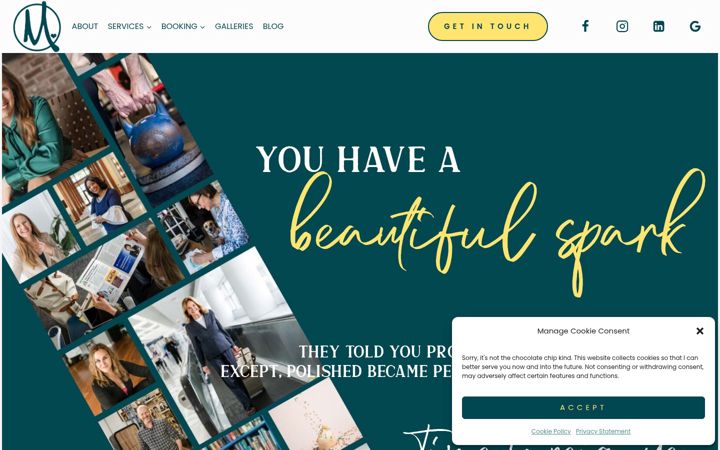 Screenshot of maijamartinphotography.com
