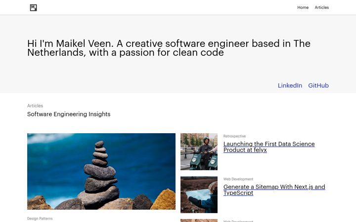Screenshot of maikelveen.com