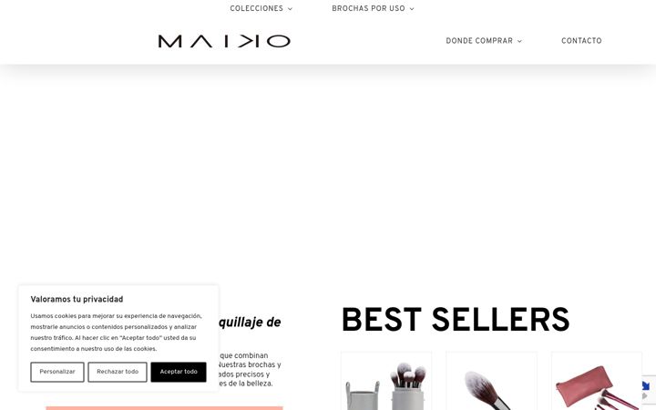 Screenshot of maikocosmetics.com