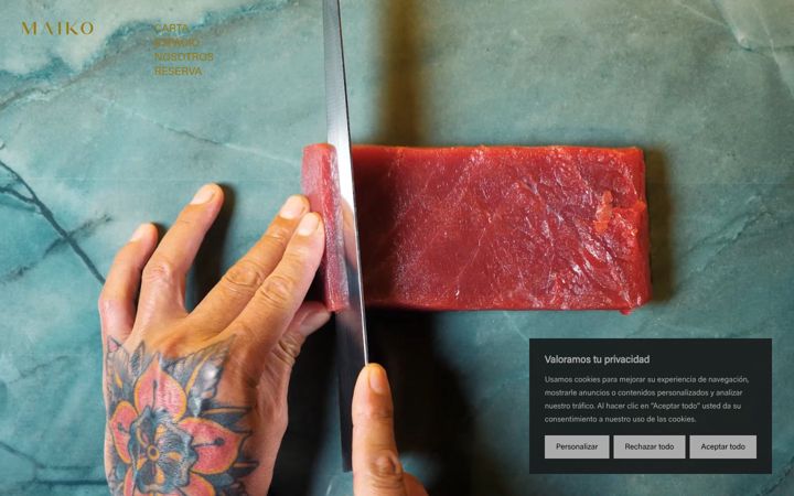 Screenshot of maikorestaurante.com