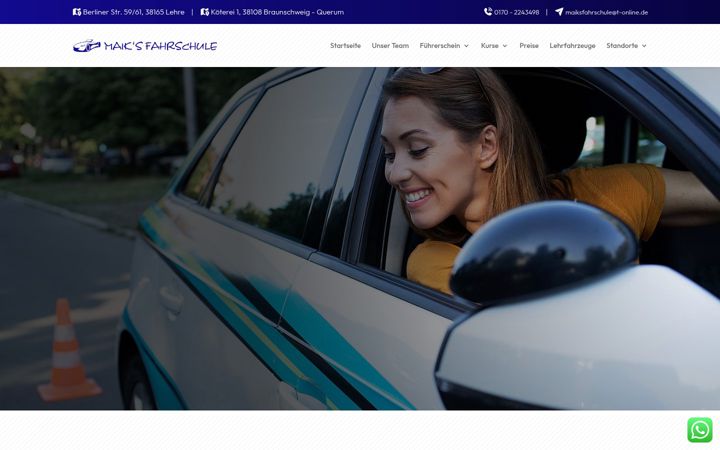 Képernyőkép: maiks-fahrschule.com