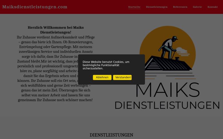Screenshot of maiksdienstleistungen.com