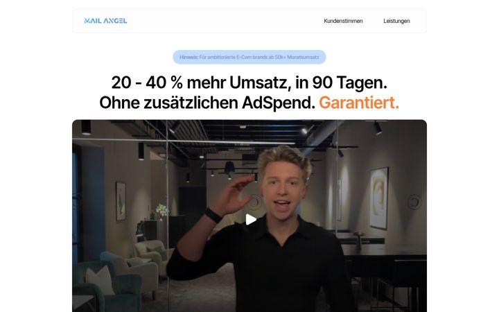 Screenshot di mail-angel.com