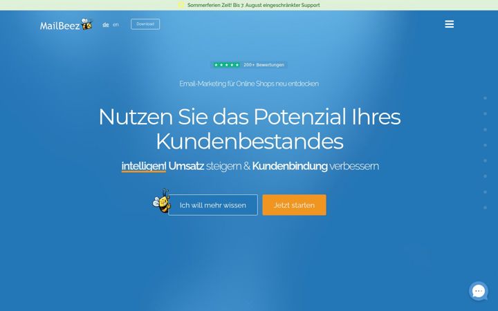 Screenshot of mailbeez.de